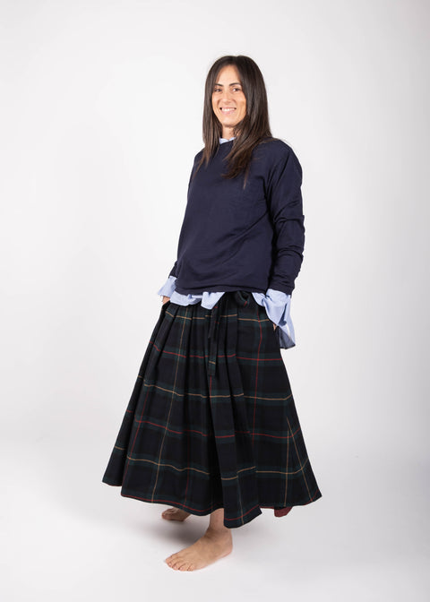 Gonna Isabella in tartan inglese