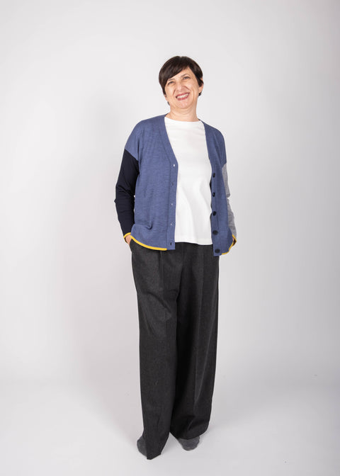 Pantalone Giovanna in gabardina di lana