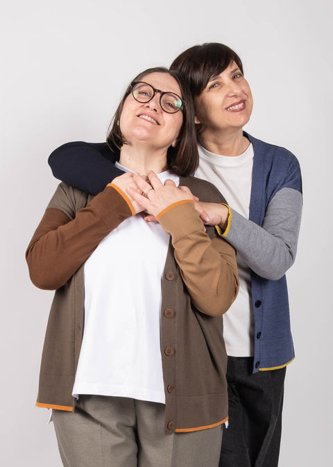 Cardigan Fabrizia in pura lana merino