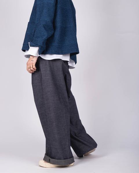 Pantalone Giovanna in cotone effetto denim
