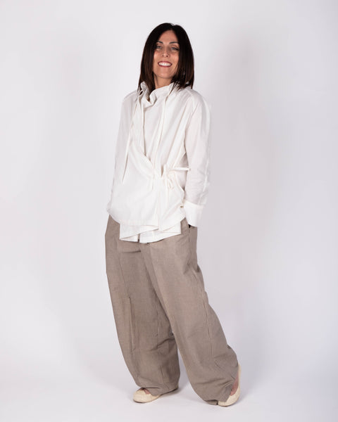 Pantalone Giovanna in lino e cotone