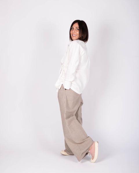 Pantalone Giovanna in lino e cotone