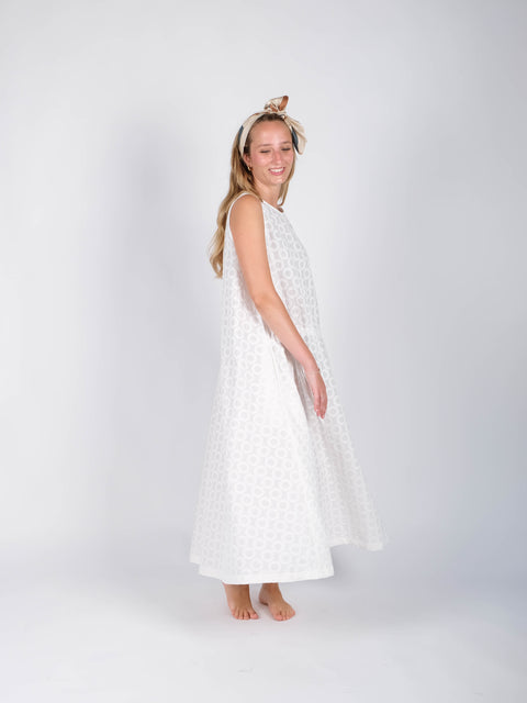 Abito Amélie in  cotone ricamato