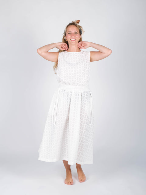 Abito Amélie in  cotone ricamato