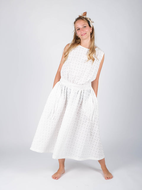 Abito Amélie in  cotone ricamato