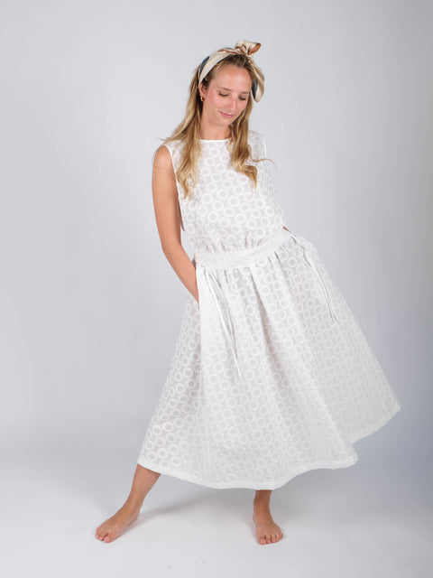 Abito Amélie in  cotone ricamato