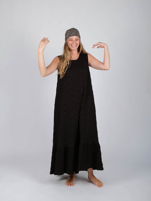 Abito Mimì in jacquard russell di cotone organico