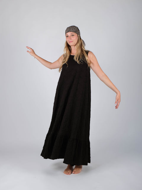 Abito Mimì in jacquard russell di cotone organico