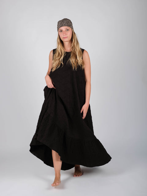 Abito Mimì in jacquard russell di cotone organico