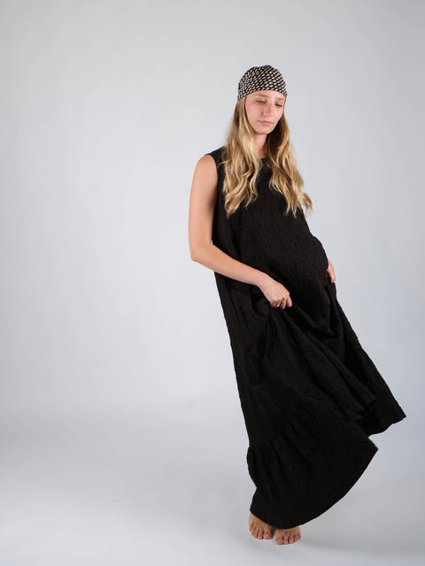 Abito Mimì in jacquard russell di cotone organico