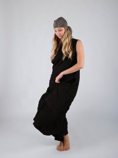 Abito Mimì in jacquard russell di cotone organico