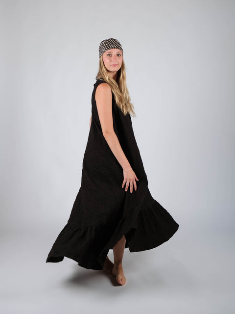 Abito Mimì in jacquard russell di cotone organico