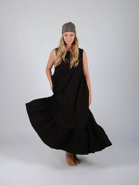 Abito Mimì in jacquard russell di cotone organico