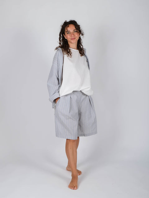 Bermuda Giacinto in Cotone Giapponese