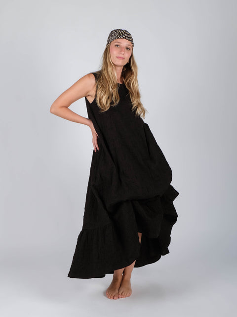 Abito Mimì in jacquard russell di cotone organico