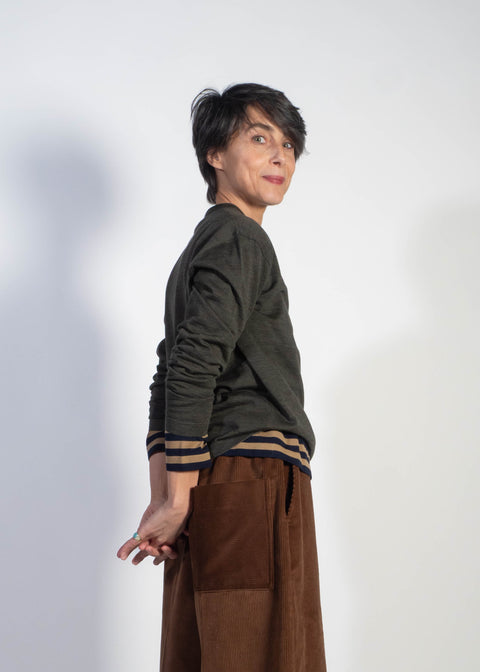 Pantabermuda Lorenzo in velluto 100% cotone.